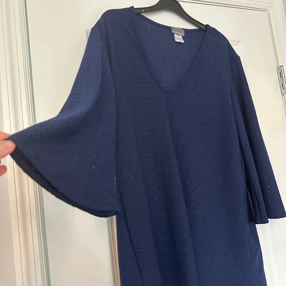 Jordan Taylor Deep Blue V-Neck Cover Up - Picture 2 of 3